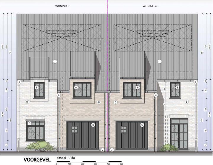 Voorgevel Lot 3 4